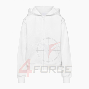 Sweat à capuche zippé intégral pour femme, en molleton de coton 500 GSM, ultra épais, lourd, pour l'hiver, style streetwear, fabrication OEM sous marque privée - Product Image 2