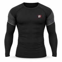 T-shirt de compression à manches longues pour homme, idéal pour l'entraînement en salle de sport, sous-vêtement de sport, fabricant OEM en marque blanche