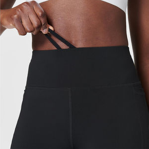 Shorts de Yoga de Cintura Alta para Mujer con Logotipo Personalizado, Tejidos en Spandex, Compresivos, para Entrenamiento, Gimnasio, Yoga y Running, con Bolsillos - Product Image 5