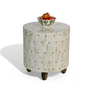 Luxury Bone Inlay Bedside Wardrobe and Table Minimalist Design Side Table Decorative Nightstand End Table Premium Hotel Bedroom - Product Image 4
