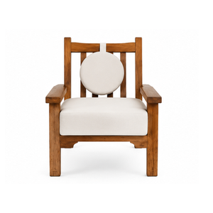 Fauteuil de piscine de luxe en teck avec siège rembourré et table d'appoint assortie pour villa, complexe hôtelier, hôtel - Product Image 3