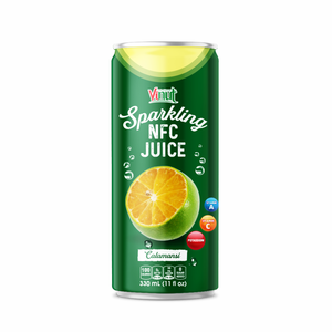 Zumo de Calamansi carbonatado de VINUT, 330ml, sin concentrado, precio al por mayor, etiqueta privada ODM OEM - Product Image 1