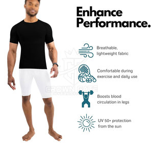 Shorts de compression sur mesure en gros, tissu respirant à séchage rapide, prix abordable, shorts de compression pour hommes - Product Image 3