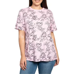 Mouse Faces T Shirt Print Women's Graphic All Plus Size Casual Print Pattern Knitted Custom Designs Print Customized Color