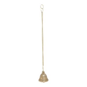 Campana Colgante de Latón para Templo con Cadena Bañada en Oro y Diseño Grabado para el Hogar, Mandir, Sala de Puja, Puerta Principal, Decoración Religiosa - Product Image 4