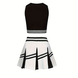 Ensemble d'uniformes de cheerleading professionnels personnalisés avec jupe plissée et haut court pour les compétitions d'équipe et les performances sportives - Product Image 2
