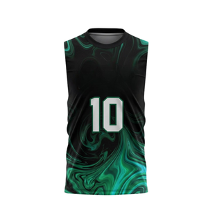 ชุดเสื้อฟุตบอลเด็กชายแบบพิมพ์ลาย Swirl 7v7 พร้อมกางเกงขาสั้น คอกลม แขนกุด ชุดทีมเยาวชน สามารถสั่งทำชื่อและหมายเลขผู้เล่นได้ แบบ Sublimated - Product Image 3