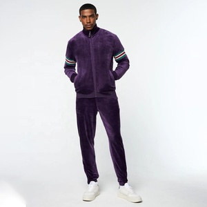 ชุดวอร์มกำมะหยี่แบบมีซิปสำหรับผู้ชายกางเกงวอร์มผ้ากำมะหยี่แบบหนาเกรดพรีเมี่ยมจากผู้ผลิตขายส่ง - Product Image 1