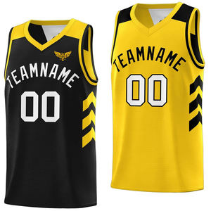 Camiseta de Baloncesto Personalizada Morada y Amarilla para Hombre, Reversible, sin Mangas, de Malla, Uniforme de Equipo, Nombre Personalizado, Sublimación, Camiseta Deportiva - Product Image 5