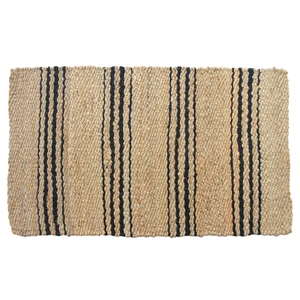 Tapis rayé fait main en jute 100% naturel, écologique, tissage plat, style bohème, tapis de designer, taille personnalisée - Product Image 3