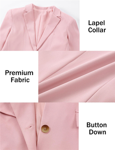 High Quality Long Sleeve Notched Lapel Custom School Uniform Youth Formal Suit Coat <b>Girls</b> <b>Blazer</b> <b>Jacket</b> - Product Image 4