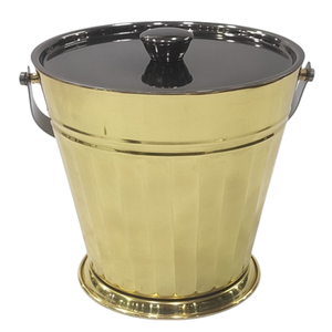 Seau à glace de luxe en acier inoxydable martelé avec couvercle et poignée décorative en forme de fleur, pour vin et champagne, idéal pour la maison, le bar ou les fêtes - Product Image 3