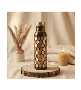 Bouteille d'eau 100% cuivre avec finition brillante de qualité supérieure, bouteille d'eau en cuivre traditionnelle, meilleur prix - Product Image 5