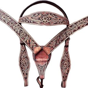 Cabezal de cuero para caballo de diseño personalizado de fábrica directa, estilo western, con pechera, al mejor precio - Product Image 4