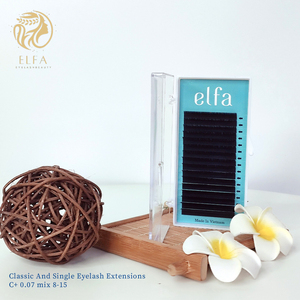 Vente en gros OCLASSIC ELFA Plateaux de cils synthétiques professionnels Courbure L M Volume intense Fait main Fibre HY LON Cils noirs mats - Product Image 3