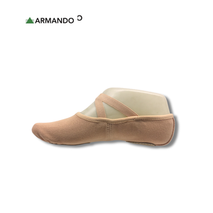 Chaussons de ballet en toile à semelle fendue, élastiques croisés, pour danse contemporaine et moderne - Product Image 1