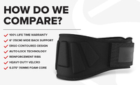 Ceinture de soutien lombaire réglable et respirante en polyester pour la musculation, l'entraînement de force, unisexe, fermeture auto-agrippante, sécurité fitness