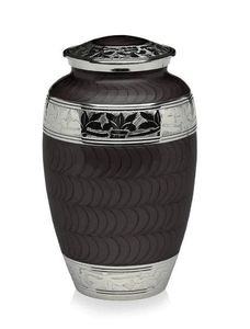 Urna Funeraria de Metal Esmaltado en Morado para Adultos con Detalles en Plata y Nombre Grabado con Láser Personalizable, Urna para Cenizas de Seres Queridos - Product Image 3