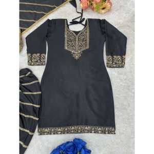 Magnifique haut de soirée pour femmes Ensemble Dhoti Dupatta - Product Image 5