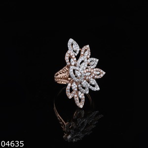 Anillo de Compromiso Clásico D'VINS JEWELS con Diamante Cultivado en Laboratorio, Corte Marquesa Floral, Chapado en Oro Rosa, Certificado IGI, para Mujer - Product Image 2