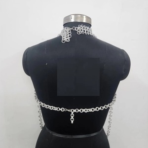 Top de Armadura Medieval de Aluminio con Diseño de Malla Metálica - Plateado Antiguo - Para Festivales y Cosplay - Día de Pascua - SURJEET - Product Image 5