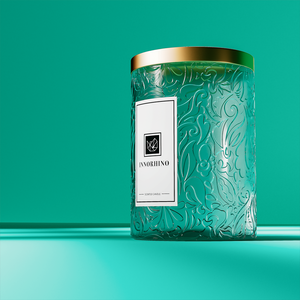 Elegante Portavelas de Plata Hecho a Mano con Relieve Personalizado, Frasco de Vidrio para el Día de San Valentín, Cosméticos y Cuidado de la Piel - Product Image 5