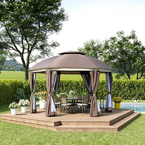 Gazebo Rotondo da Esterno 2FT X 12FT e Pergola per Giardino e Patio - Product Image 1