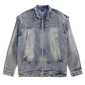 Veste en jean pour homme, coupe slim, décontractée, de haute qualité, durable, imperméable, coupe-vent, respirante, écologique, à capuche, très vendue - Product Image 6