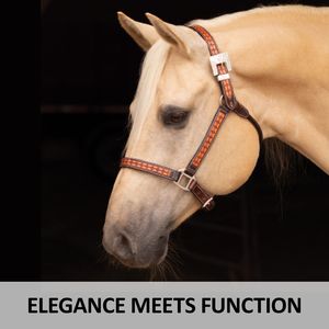 Harnais en cuir roulé pour cheval en cuir indien de haute qualité avec boucle en laiton et rembourrage doux en cuir de vache - Product Image 4