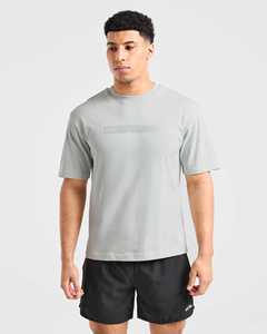 Conjunto de Camiseta y Pantalones Cortos para Hombre, Color Gris Claro, Ligero, Transpirable, Informal, de Dos Piezas, para Deportes y Fitness - Product Image 1