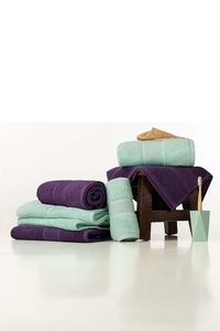 Juego de Toallas de Baño de Algodón SPA Color Morado, Súper Absorbentes, Suaves, de Tela Transpirable para Manos y Cara, para Hotel y Spa, Venta al Por Mayor - Product Image 2