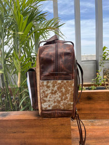 Nouveau élégant mode chaude véritable sacs à dos en cuir de fourrure de vachette usiné à la main élégant sculpture sacs à dos en cuir sacs à dos de Style occidental - Product Image 4