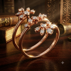 Luxury Rose Gold Wrap Flower <b>Ring</b> with Crystal Floral Open Spiral Band Elegant <b>Adjustable</b> <b>Ring</b> for Women - Product Image 1