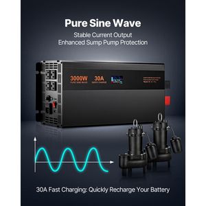 Sistema di Alimentazione Continua con Pompa di Drenaggio a Commutazione Automatica 3000W, Batteria di Backup e UPS a Onda Sinusoidale Pura - Product Image 6