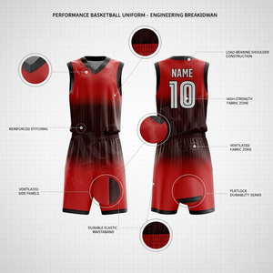 Pro Felt V Neck Basketball Team Wear Custom Printed Jersey Shorts Set with Premium Fabric for Tournament Players Outdoor Uniform - Product Image 2