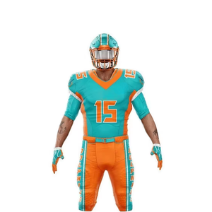 Uniforme de football américain sur mesure, polyester de qualité supérieure, sublimation, vêtements d'équipe, créez votre propre design, faible MOQ, fournisseur - Product Image 4