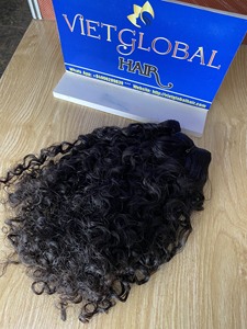 Cutícula rizada birmana alineada cabello crudo vietnamita doble dibujado doble trama paquetes de cabello humano venta a fin de año - Product Image 5