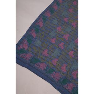 Kantha Suzani <b>Quilt</b> Handmade Vintage Cotton Floral Embroidered Eco-Friendly Washable Bedspread Boho Indian <b>Throw</b> Blanket - Product Image 3