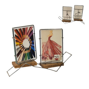 Cadre photo triple en alliage d'aluminium de style rustique avec couleur et taille personnalisées, écologique, durable, pour affichage mural ou sur table - Product Image 6