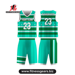 Ensemble de maillots de basket personnalisés vert uni, imprimé par transfert thermique, anti-transpiration, écologique, grande taille, unisexe, uniforme adulte - Product Image 1