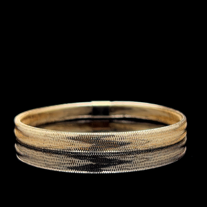 Plain Textured Engraved Bangle <b>Bracelet</b> Solid Gold Finish 925 Sterling Silver 10K 14K 18K Womens Daily Wristband Factory Direct - Product Image 1