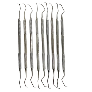 Kit d'instruments dentaires professionnels Gracey Curette avec logo personnalisé, détartreurs en acier inoxydable pour thérapie parodontale, élimination de la plaque dentaire manuelle, certifié CE - Product Image 1