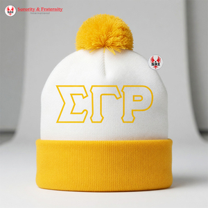 หมวกไหมพรมถักลาย Sigma Gamma Rho สไตล์ Y2K คุณภาพสูง พร้อมป้ายโลโก้แบบกำหนดเอง คอลเลคชั่นดีไซเนอร์สุดฮิต - Product Image 3