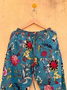 <b>Beautiful</b> Floral Woven Cotton Pajama Set Long Sleeve Full Length Elastic Waist Turn-down Collar Summer Sleepwear Casual women - Product Image 3