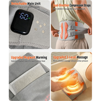 Ceinture de massage électrique chauffante à vibrations avec compresse chaude, soutien lombaire réglable pour la relaxation musculaire