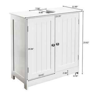 Mobile da Bagno Bianco con Lavabo e Vano Portaoggetti - Product Image 4