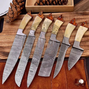 New Style High Quality Damascus <b>Kitchen</b> <b>Knife</b> Set Low Price Wood Handle Damascus <b>Kitchen</b> <b>Knife</b> Set - Product Image 2