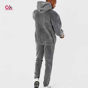 Survêtements pour hommes à col rond, sérigraphiés, effet délavé à l'acide, personnalisables, qualité supérieure, meilleures ventes, vente en gros - Product Image 2
