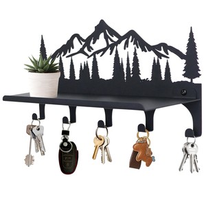 Personalized Metal Camping <b>Key</b> Holder with Family Name - Wholesale Steel Wall Hooks - Product Image 2