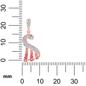 Premium Rose Gold Peacock Inspired <b>Dangle</b> <b>Earrings</b> with White and Pink Stone Studded Curved Design Luxury Jewelry for Women - Product Image 5